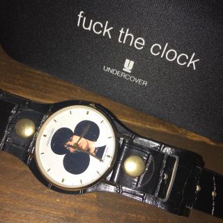 アンダーカバー(UNDERCOVER)のUNDERCOVER 16SS FUCK THE CLOCK クロコ型押し腕時計(腕時計)