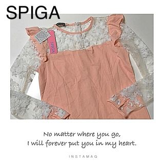 スピーガ(SPIGA)のSALE■【新品値札付き】SPIGA■花刺繍のコットンフラワー♪肌魅せブラウス(シャツ/ブラウス(長袖/七分))