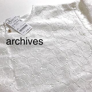 アルシーヴ(archives)のSALE■【新品値札付】archives/4600円■コットンフラワーチュニック(シャツ/ブラウス(長袖/七分))