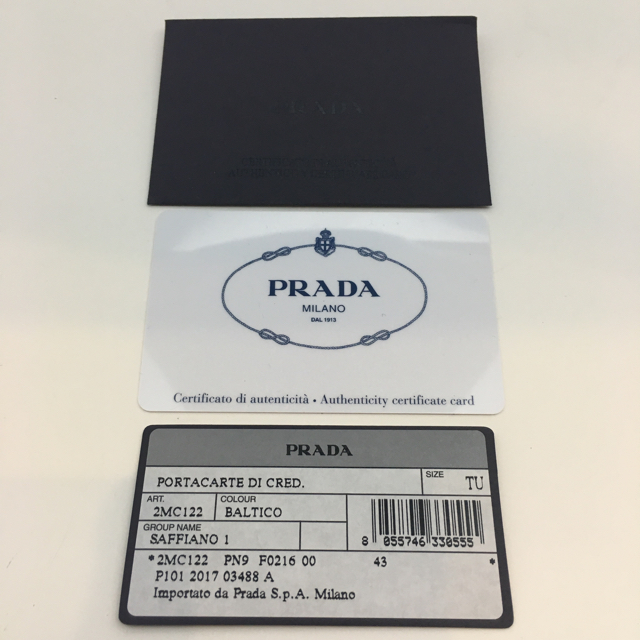 PRADA(プラダ)の【新品】プラダ サフィアーノ カードケース/名刺入れ ネイビーブルー メンズのファッション小物(名刺入れ/定期入れ)の商品写真