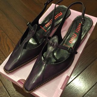 ミュウミュウ(miumiu)の最終値下げ！ Miu Miu スリングバックミュール(サンダル)