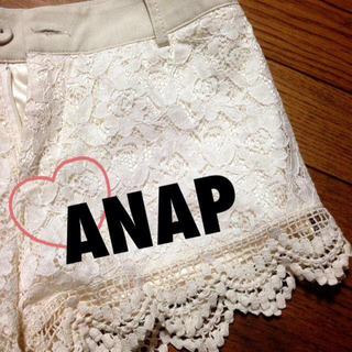 アナップ(ANAP)のANAPのホワイトショーパン(ショートパンツ)