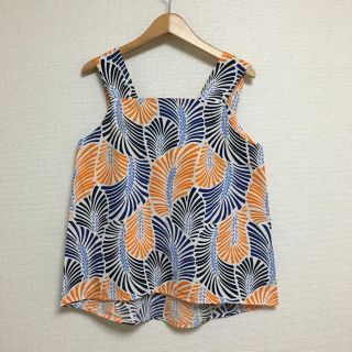 ザラ(ZARA)のZARA ザラ ボタニカル 総柄 タンクトップ ブラウス XS(タンクトップ)