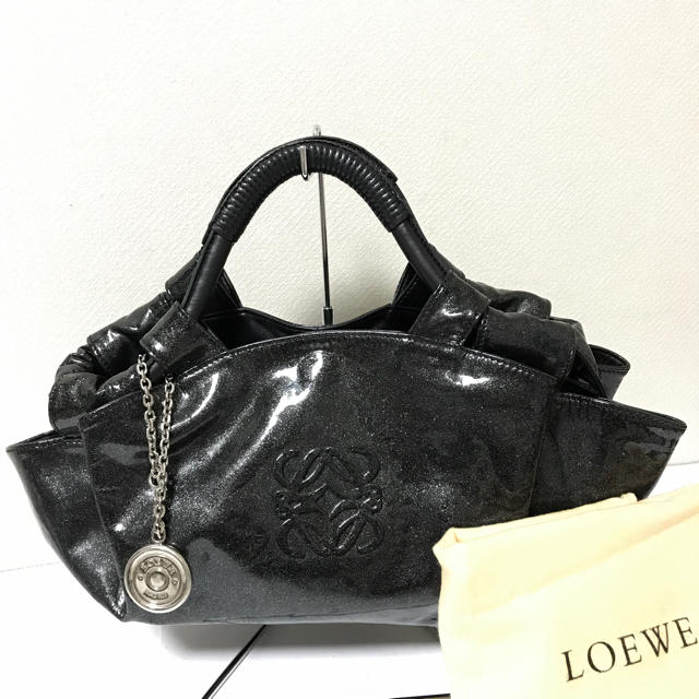 LOEWE(ロエベ)の新品同様 ロエベ ナッパアイレ トートバッグ パテント ブラック レディースのバッグ(トートバッグ)の商品写真