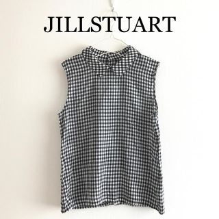 ジルスチュアート(JILLSTUART)の美品☆【ジルスチュアート】ギンガムチェックブラウス,シャツ,ノースリーブ,S(シャツ/ブラウス(半袖/袖なし))