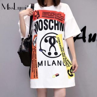 モスキーノ(MOSCHINO)のTシャツワンピ(Tシャツ(半袖/袖なし))