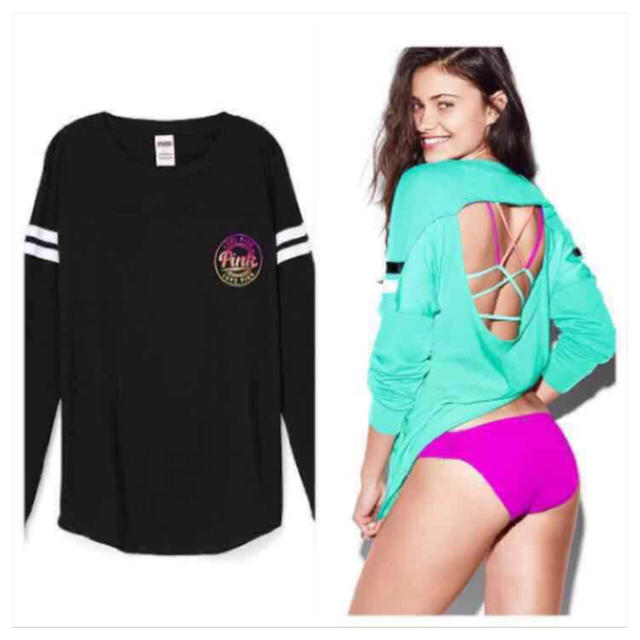 Victoria's Secret(ヴィクトリアズシークレット)のPINK☆OPEN BACK CREW レディースのトップス(トレーナー/スウェット)の商品写真