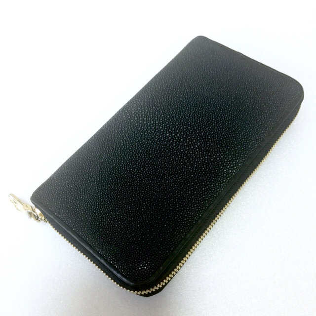 muta ムータ ガルーシャ ジップ長財布 美品 エイ革 ブラック ロン