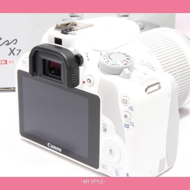 Canon(キヤノン)の❤新品❤キャノンEOS Kiss X7ホワイト❤Wi-Fi SDカード付き❤ スマホ/家電/カメラのカメラ(デジタル一眼)の商品写真