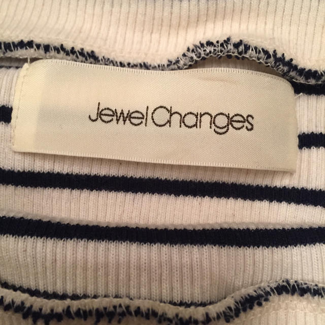 Jewel Changes(ジュエルチェンジズ)のVERY掲載❤️ボーダーオフショルトップス レディースのトップス(Tシャツ(半袖/袖なし))の商品写真