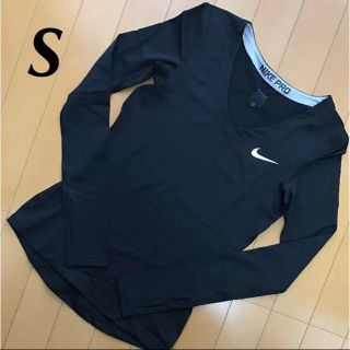 ナイキ(NIKE)の新品 S ナイキ プロ Vネック ロンT レディース(Tシャツ(長袖/七分))