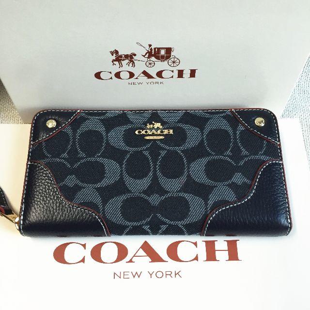 COACH(コーチ)のコーチ長財布 COACH財布 コーチ正規品 F53769ミッドナイトブルー レディースのファッション小物(財布)の商品写真