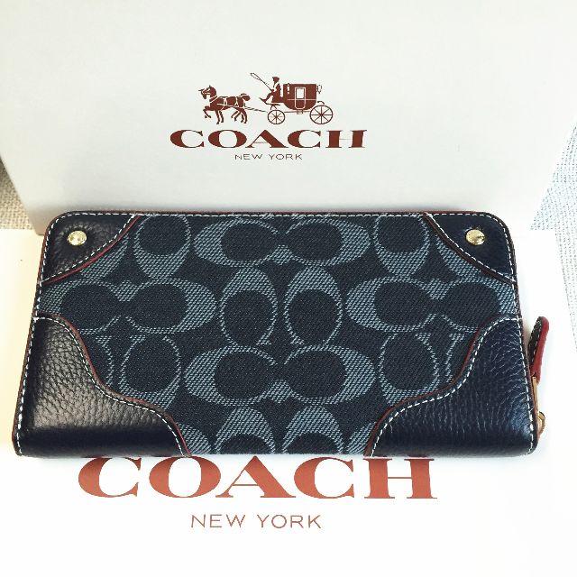 COACH(コーチ)のコーチ長財布 COACH財布 コーチ正規品 F53769ミッドナイトブルー レディースのファッション小物(財布)の商品写真