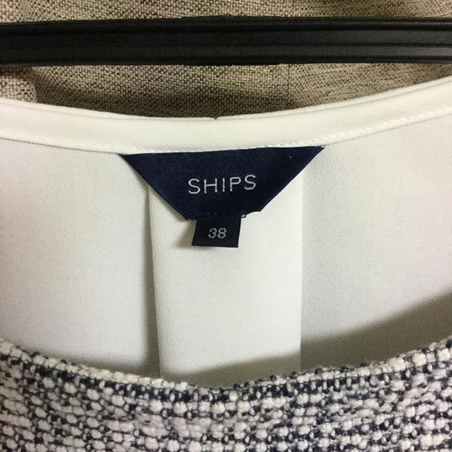 SHIPS for women(シップスフォーウィメン)のSHIPS シップス 異素材切替カットソー レディースのトップス(カットソー(半袖/袖なし))の商品写真