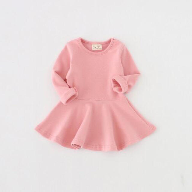 【新品♡即納】シンプル カットソー ワンピース★全3色 キッズ/ベビー/マタニティのキッズ服女の子用(90cm~)(ワンピース)の商品写真