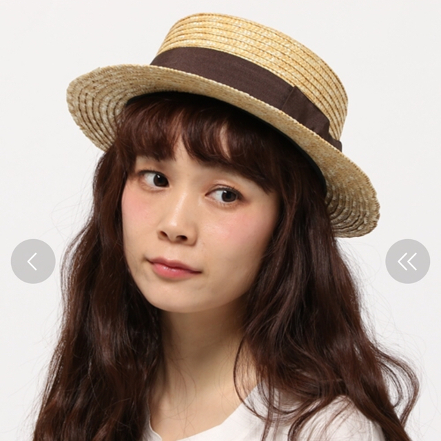 SLOBE IENA(スローブイエナ)の専用!!SLOBE IENA 新品タグ付★STRAW BOATER HAT レディースの帽子(麦わら帽子/ストローハット)の商品写真