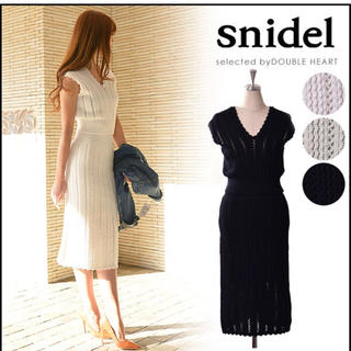 スナイデル(SNIDEL)の【完売】クロシェノースリーブニットセットアップ(セット/コーデ)