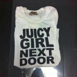 ジューシークチュール(Juicy Couture)のプリント 白ロンT M(Tシャツ(長袖/七分))