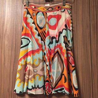 エミリオプッチ(EMILIO PUCCI)の値下げ【エミリオプッチ】シルクシフォン スカート(ひざ丈スカート)