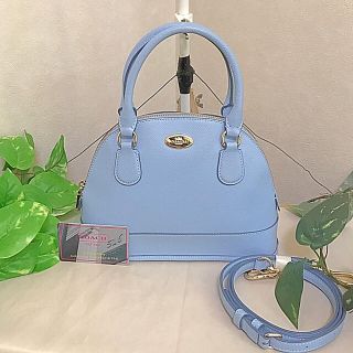 コーチ(COACH)の♡新品COACH レザー ポシェット２wayバッグ sky blue♡(ショルダーバッグ)