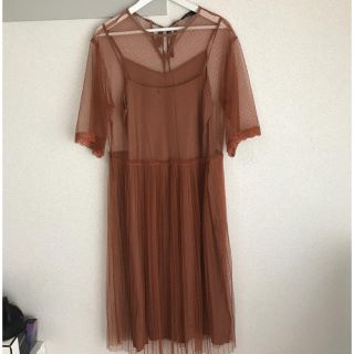 ダブルクローゼット(w closet)のシースルードットワンピース(ロングワンピース/マキシワンピース)