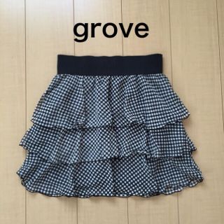 グローブ(grove)のgrove シフォン ミニスカート(ミニスカート)