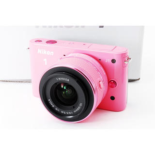 ニコン(Nikon)のめったに出逢えない限定ピンクニコン1 J1Wi-Fiカード付新品級(ミラーレス一眼)