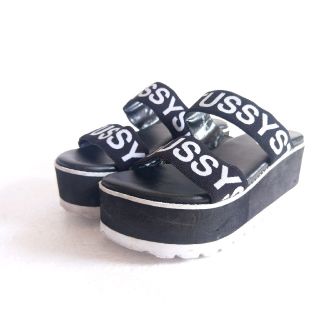 ステューシー(STUSSY)のSTUSSY ステューシー 厚底 バンドサンダル 黒 L(サンダル)