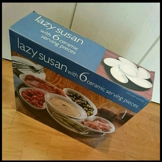 レイジースーザン(LAZY SUSAN)のlazy susan with 6 ceramic serving pieces(食器)