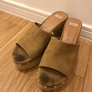 ザラ(ZARA)のZARA 人気完売 サボサンダル ベージュ 38サイズ (サンダル)