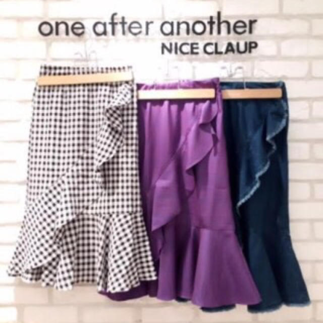 one after another NICE CLAUP(ワンアフターアナザーナイスクラップ)のギンガムラッフルスカート♡ レディースのスカート(ロングスカート)の商品写真