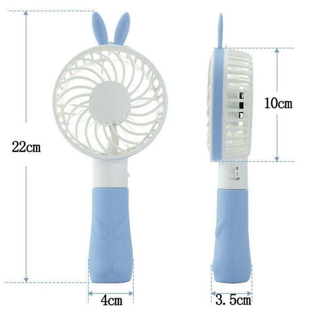 携帯扇風機 コンパクト うさぎ 手持ち ファン スマホ/家電/カメラの冷暖房/空調(扇風機)の商品写真
