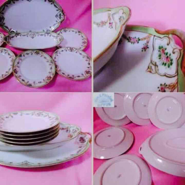 Noritake(ノリタケ)の美品！1912手塗りオールドノリタケお皿＊プレート7点セット エンタメ/ホビーの美術品/アンティーク(陶芸)の商品写真