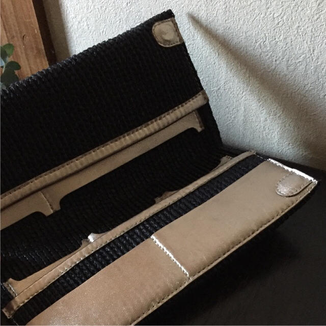 ラフィア✖️レザー 長財布 レディースのバッグ(クラッチバッグ)の商品写真