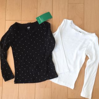 エイチアンドエム(H&M)の新品♡H＆M♡長袖シャツ♡肌着♡セット♡ドット♡100 110 90 105(下着)