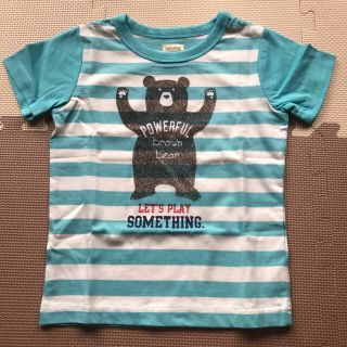 マザウェイズ(motherways)のSALE! motherways 新品 ボーダー Tシャツ クマ 104cm(Tシャツ/カットソー)