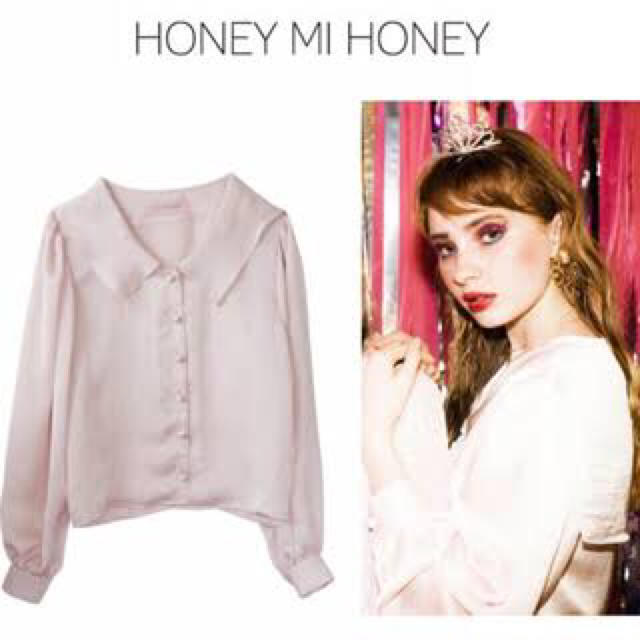 Honey mi Honey(ハニーミーハニー)のハニーミーハニー sailor blouse ピンク レディースのトップス(シャツ/ブラウス(長袖/七分))の商品写真