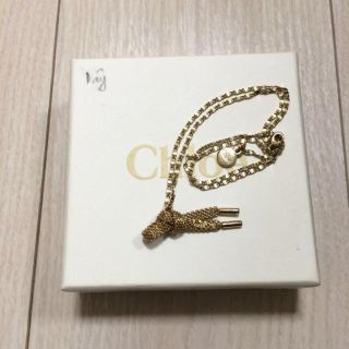 クロエ(Chloe)の最終値下★新品★美品★クロエのゴールドリボンネックレス(ネックレス)