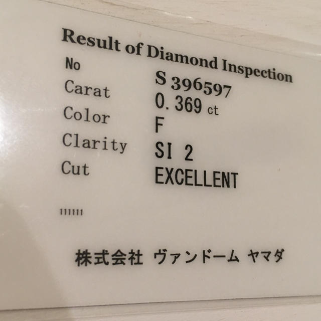 Vendome Aoyama(ヴァンドームアオヤマ)の証明書有 0.369ct ダイヤモンドネックレス レディースのアクセサリー(ネックレス)の商品写真