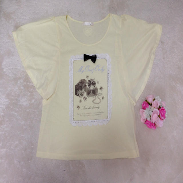 パステルイエロー ♡ レディースのトップス(Tシャツ(半袖/袖なし))の商品写真