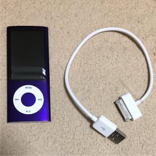 アップル(Apple)のApple iPod nano 第5世代 8GB パープル MC034J/A(ポータブルプレーヤー)