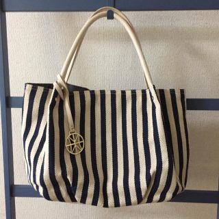 ローリーズファーム(LOWRYS FARM)の✴︎ネイビー×アイボリー ストライプトートバッグ✴︎ショルダー(トートバッグ)