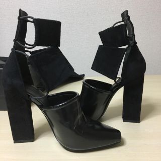 アレキサンダーワン(Alexander Wang)のアレキサンダーワン ALEXANDERWANGレースヒール パンプス黒 サンダル(ハイヒール/パンプス)