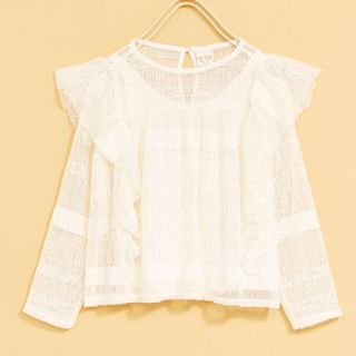 ザラキッズ(ZARA KIDS)の新品 ZARA GIRL フリル レース トップス(シャツ/ブラウス(長袖/七分))