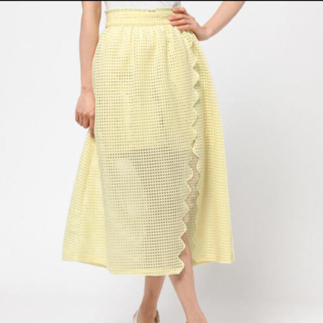 SNIDEL(スナイデル)のスカラップ刺繍 ラップスカート♡ レディースのスカート(ロングスカート)の商品写真