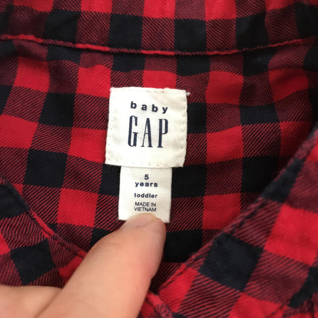 babyGAP(ベビーギャップ)の秋物babyGAPチェックブラウス110cm キッズ/ベビー/マタニティのキッズ服女の子用(90cm~)(ブラウス)の商品写真