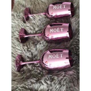 モエエシャンドン(MOËT & CHANDON)のモエ ロゼ ピンク♡非売品♡シャンパーニュ グラス♡3点セット(グラス/カップ)