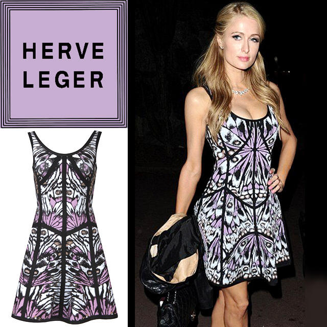 Herve Leger(エルベレジェ)の新品タグ付❤️パリス愛用♡一味違うエルベレ❤️Cuteな大人の♡バンデージドレス レディースのワンピース(ミニワンピース)の商品写真