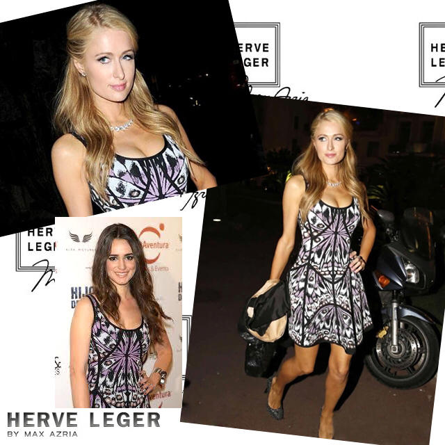 Herve Leger(エルベレジェ)の新品タグ付❤️パリス愛用♡一味違うエルベレ❤️Cuteな大人の♡バンデージドレス レディースのワンピース(ミニワンピース)の商品写真