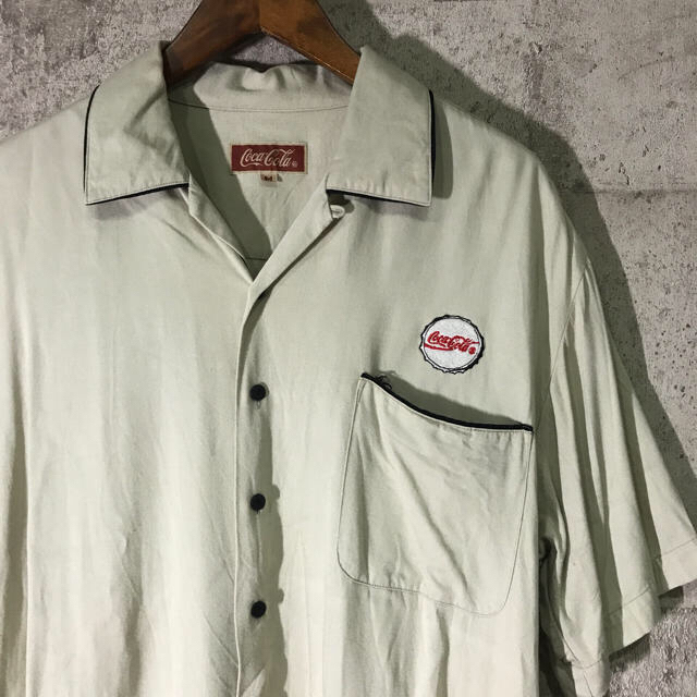   古着 オープンカラーシャツ レーヨンＭ メンズのトップス(シャツ)の商品写真